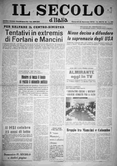 venerdì 21 gennaio 1972