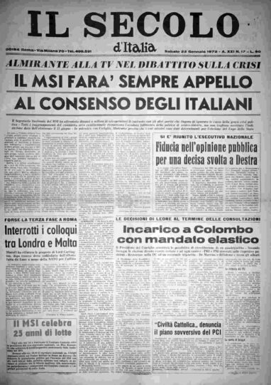sabato 22 gennaio 1972