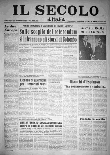 giovedì 27 gennaio 1972