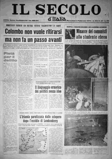 mercoledì 2 febbraio 1972