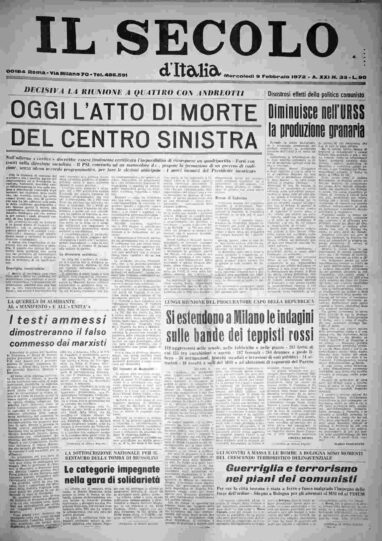 mercoledì 9 febbraio 1972