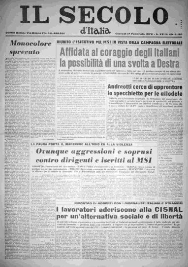 giovedì 17 febbraio 1972