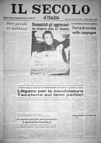 giovedì 9 marzo 1972