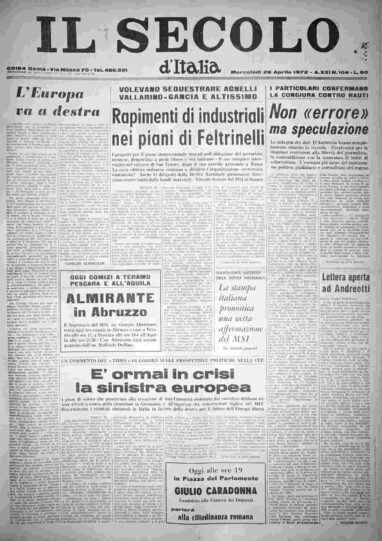 mercoledì 26 aprile 1972
