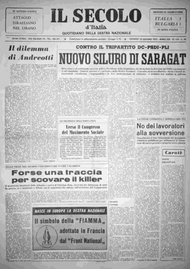 giovedì 22 giugno 1972