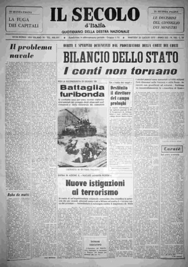 martedì 25 luglio 1972