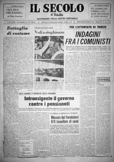 mercoledì 9 agosto 1972