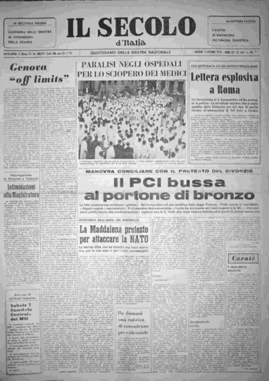giovedì 5 ottobre 1972