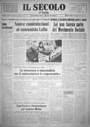 mercoledì 25 aprile 1973