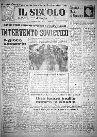 giovedì 11 ottobre 1973