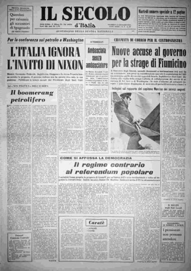 venerdì 11 gennaio 1974