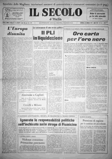 domenica 20 gennaio 1974
