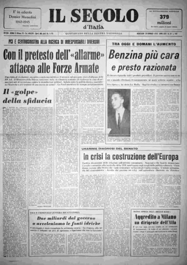mercoledì 30 gennaio 1974