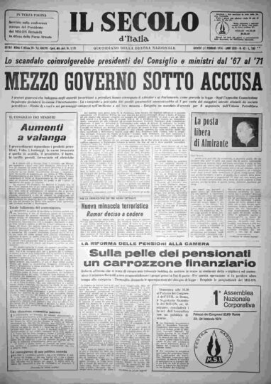 giovedì 21 febbraio 1974