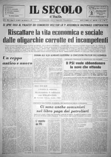 sabato 23 febbraio 1974