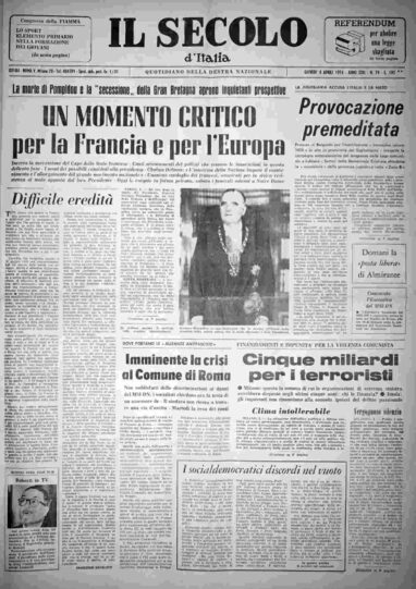 giovedì 4 aprile 1974