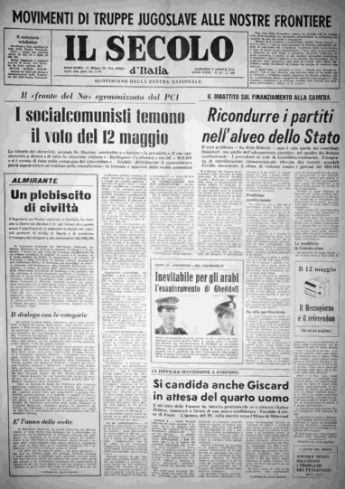 martedì 9 aprile 1974
