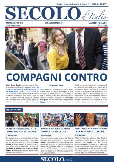 Martedì 10 maggio 2016