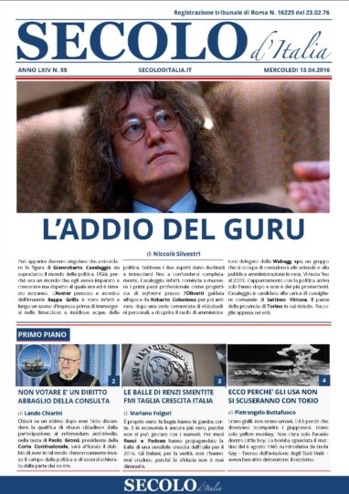 Mercoledì 13 aprile 2016