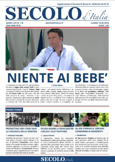 Lunedì 16 maggio 2016