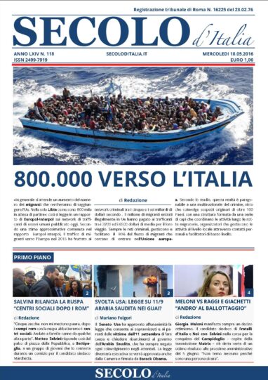 Mercoledì 18 maggio 2016
