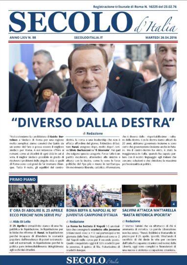 Martedì 26 aprile 2016