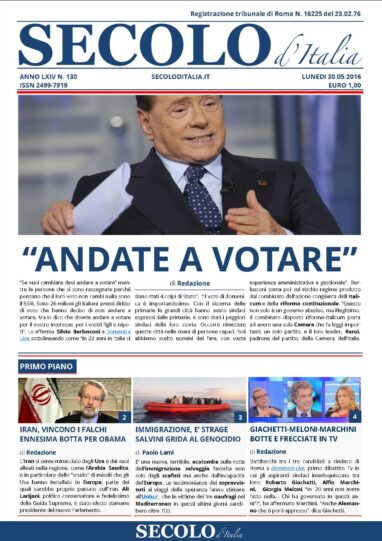 Lunedì 30 maggio 2016