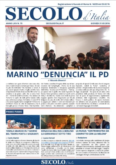 Giovedì 31 marzo 2016