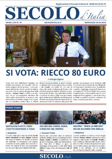 Mercoledì 6 aprile 2016