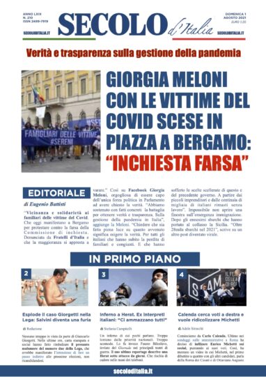 Mercoledi 1 Agosto 2018