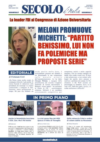 Domenica 1 Luglio 2018