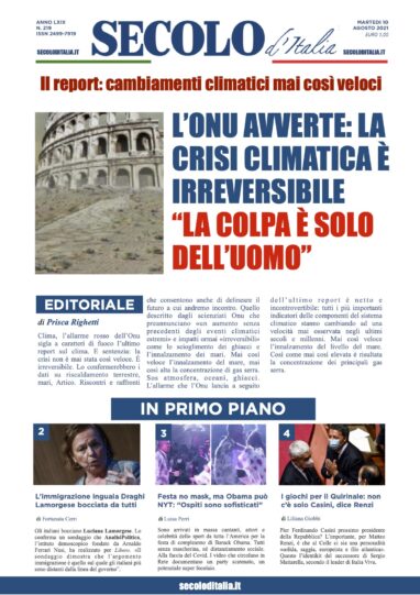 Lunedi 10 Agosto 2020