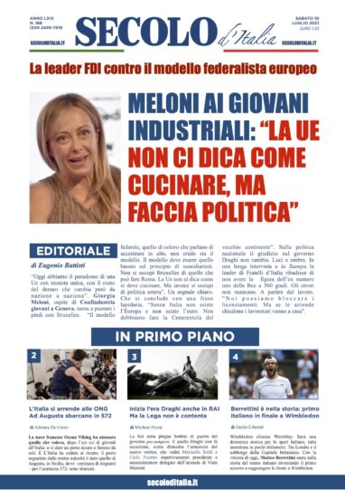 Sabato 10 Luglio 2021