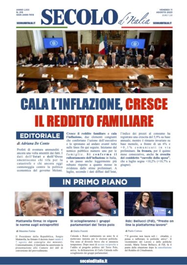 Venerdi 11 agosto 2023