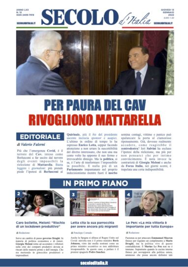 Giovedi 13 gennaio 2022