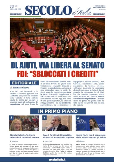 Giovedi 14 Settembre 2017