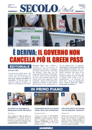 Giovedi 15 Febbraio 2018