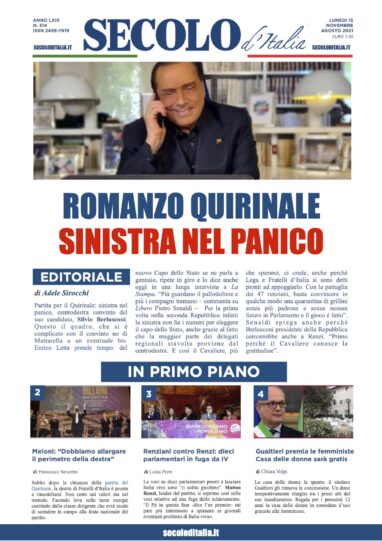 Lunedi 15 Novembre 2021