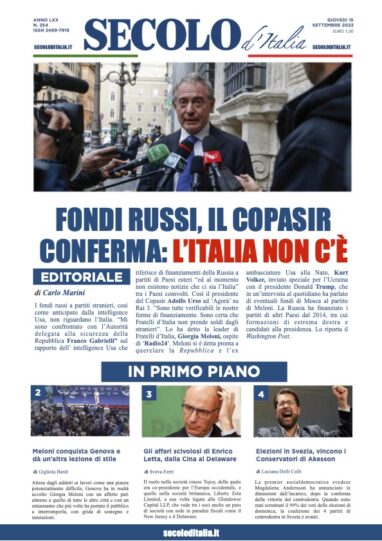 Sabato 15 Settembre 2018