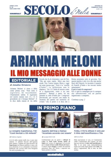 Giovedi 15 febbraio 2024