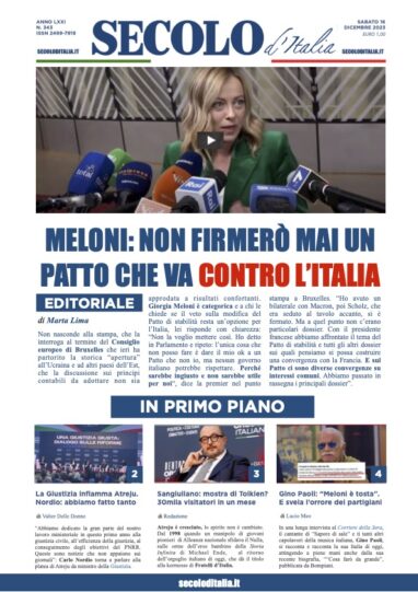 Venerdi 16 dicembre 2022