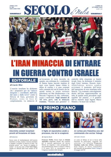 Lunedi 16 ottobre 2023