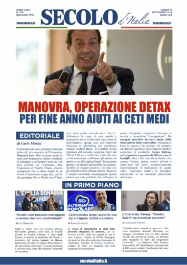 Lunedi 16 settembre 2024