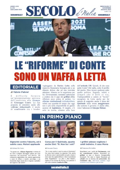 Martedi 17 Novembre 2020