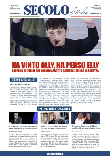 Lunedi 17 febbraio 2025