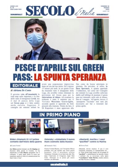 Giovedi 18 Marzo 2021