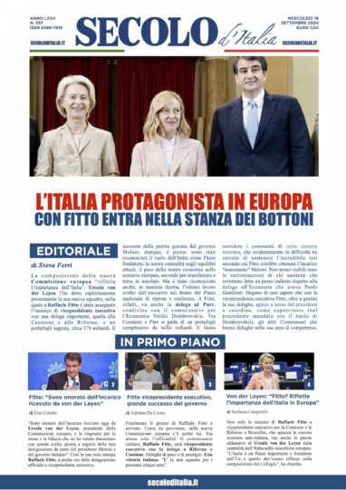 Mercoledi 18 settembre 2024