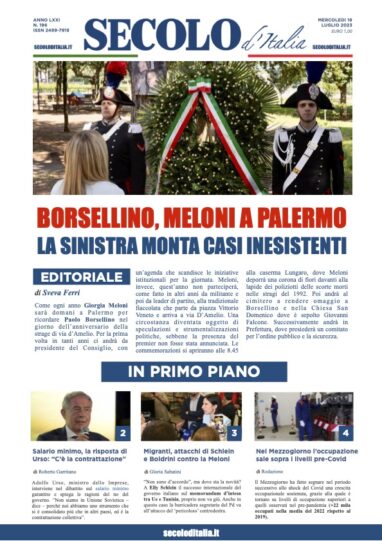 Martedi 19 luglio 2022