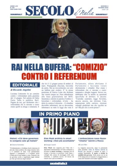 Martedi 2 Giugno 2020