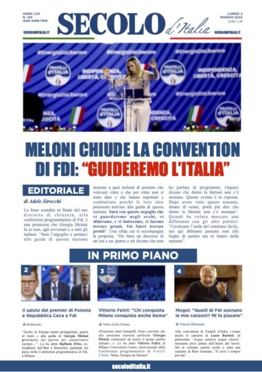 Lunedi 2 maggio 2022
